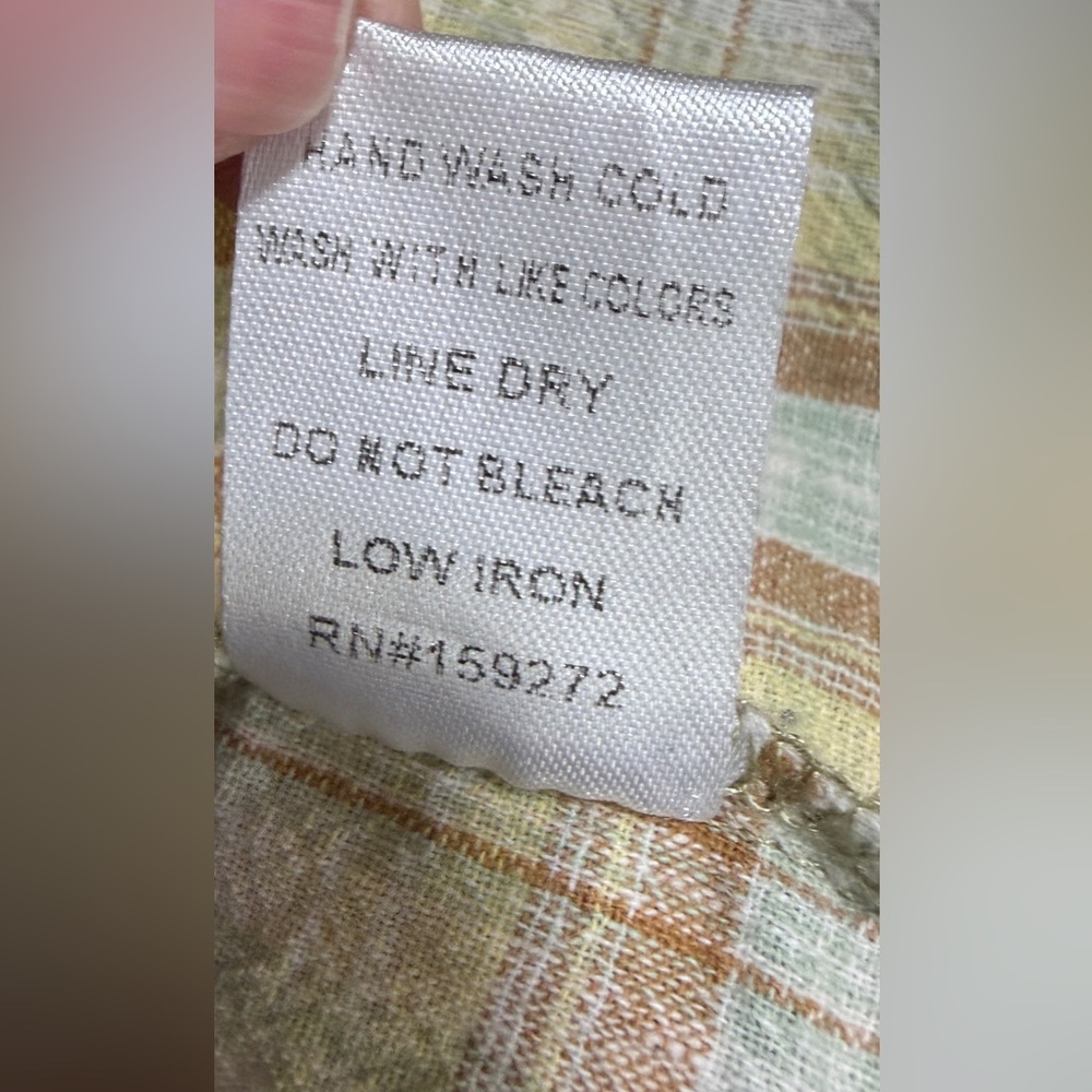 Patchwork Short Sleeve Button-Down Shirt in Olive… - image 13